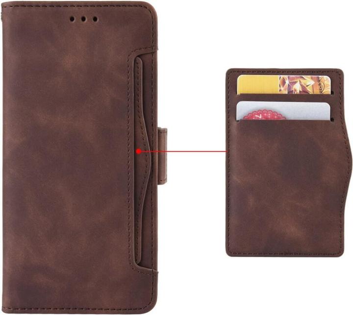 Actual product image Cover-Discount Galaxy A25 5G - Case with many card slots brown (Samsung Galaxy A25 5G)