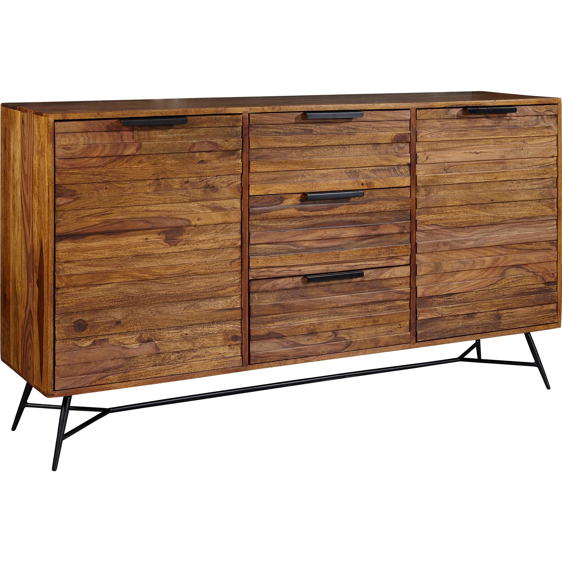 FineBuy, Kommode + Sideboard, Sideboard Braun
