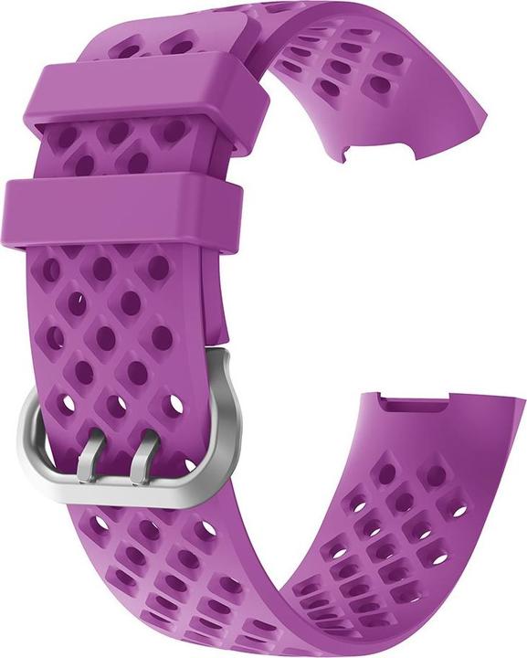Immagine prodotto Cover-Discount Fitbit Charge - braccialetto sportivo in silicone perforato viola (Silicone, Charge 4, Charge 3)