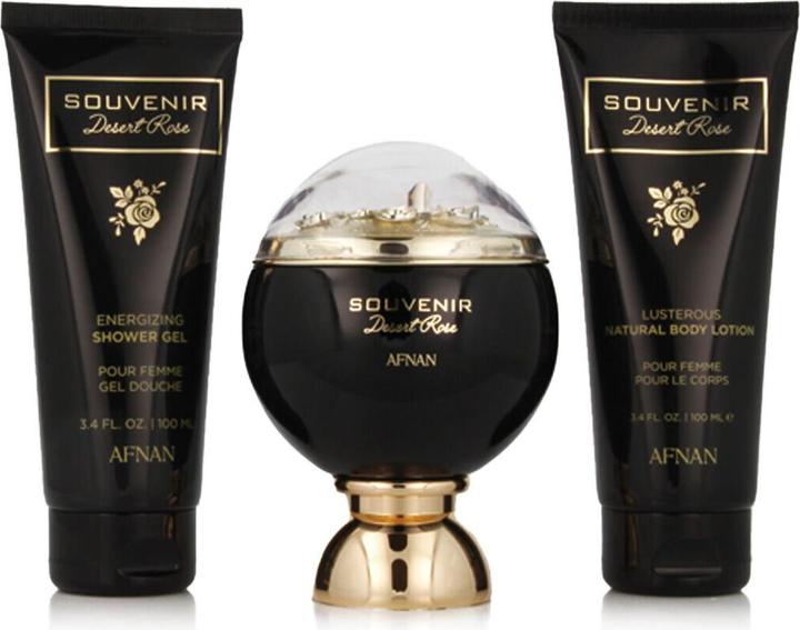 Actual product image Afnan Souvenir Desert Rose - EDP 100 ml + sprchovÃ½ gel 100 ml + tÄ'lovÃ© mlÃ©ko 100 ml (100 ml)