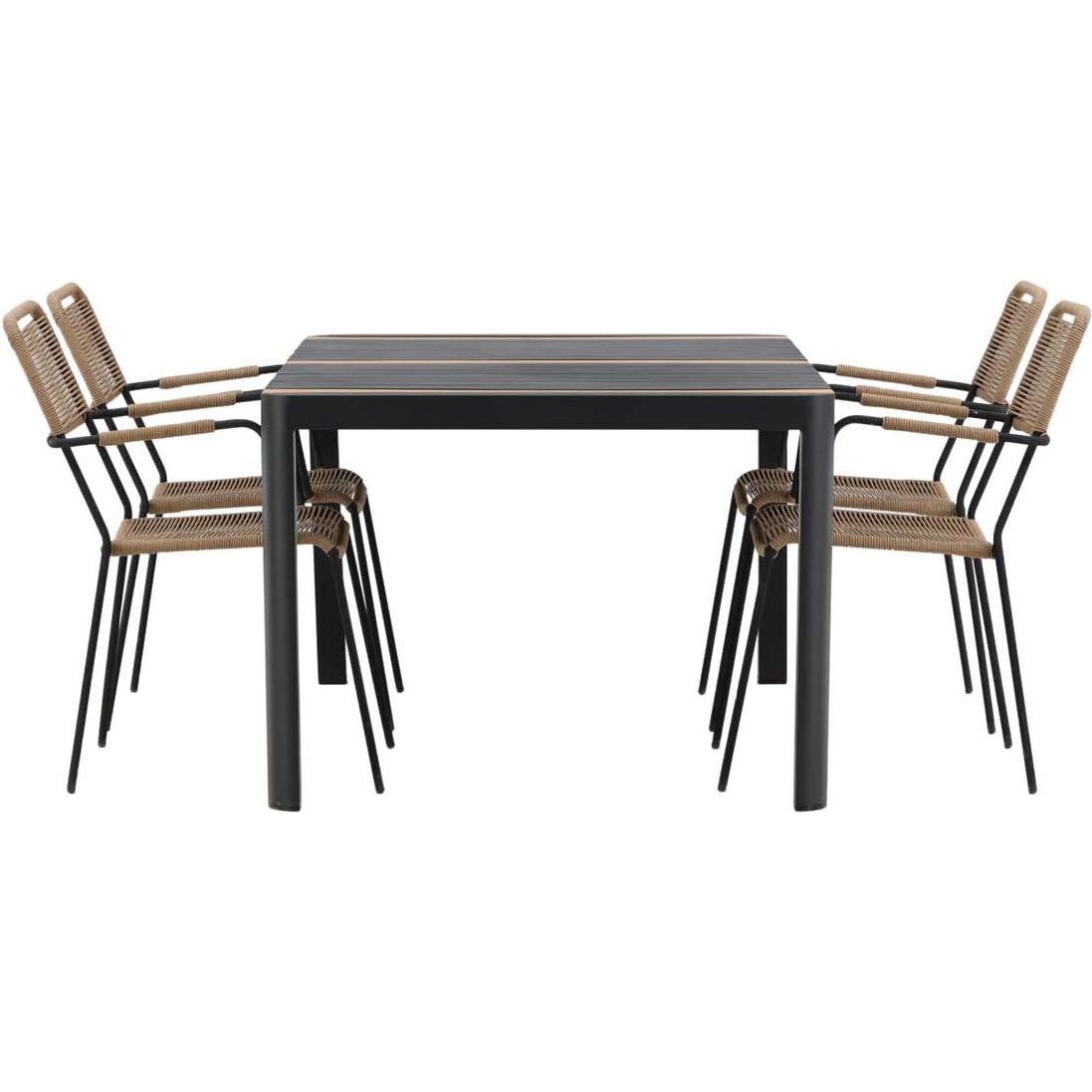 Thumbnail - Ebuy24, Gartentisch + Balkontisch, Gartenset Togo 5-teilig (90 cm)