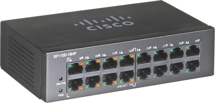 Produktbild Cisco SF110D-16HP: 16 Port Switch (16 Ports)