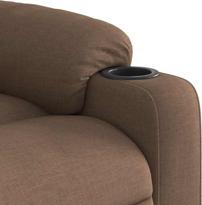 Actual product image vidaXL Massage chair electric brown fabric