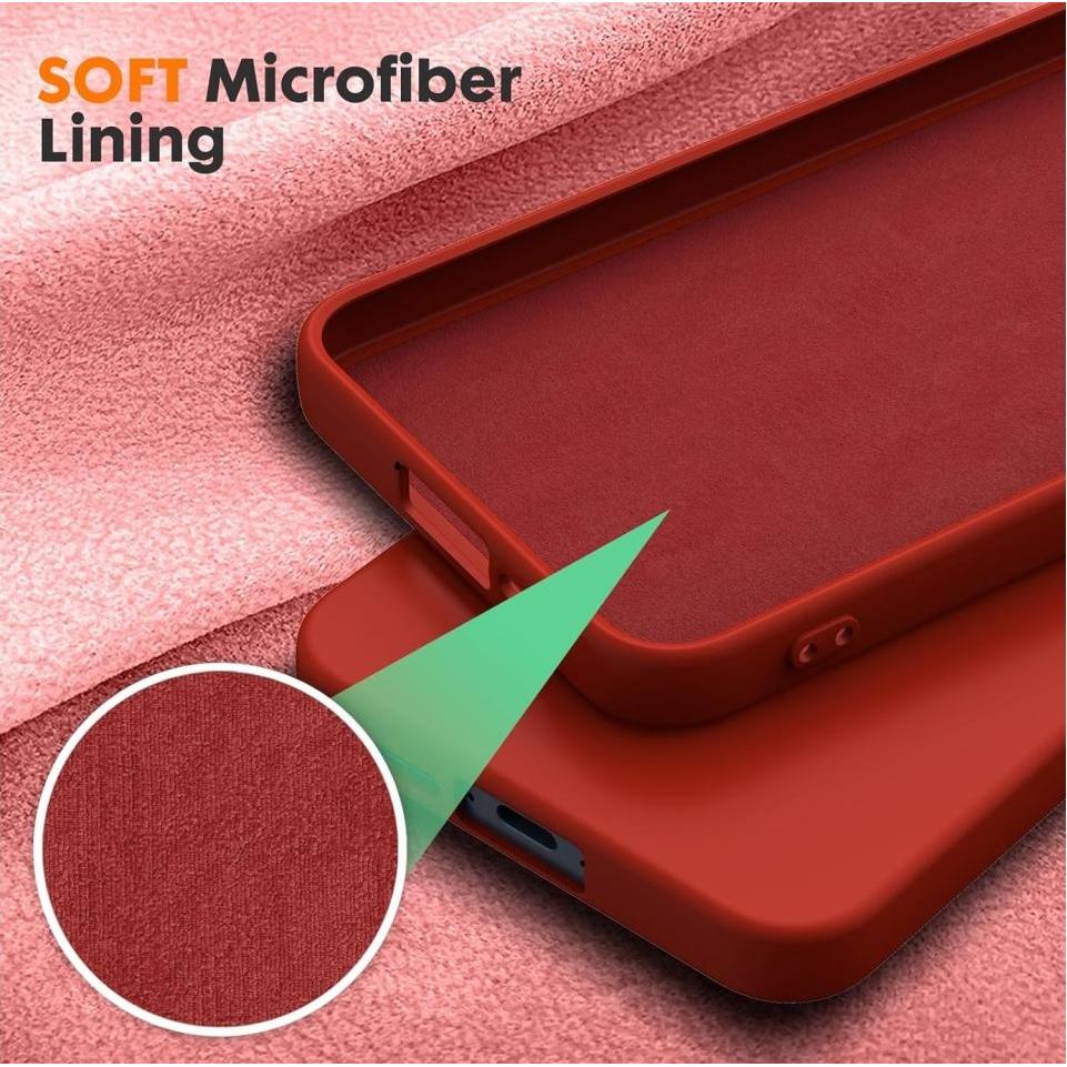 Thumbnail - Screenguard Samsung Galaxy A55 5G Liquid Silicone Case Hülle (Samsung Galaxy A55), Smartphone Hülle, Rot