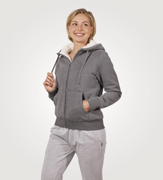 Produktbild Artime Sweatjacke mit Teddy-Futter, Kapuze und Känguru-Taschen (S)