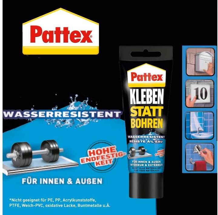 Produktbild Pattex Kleben statt Bohren Wasserresistent (340 g)