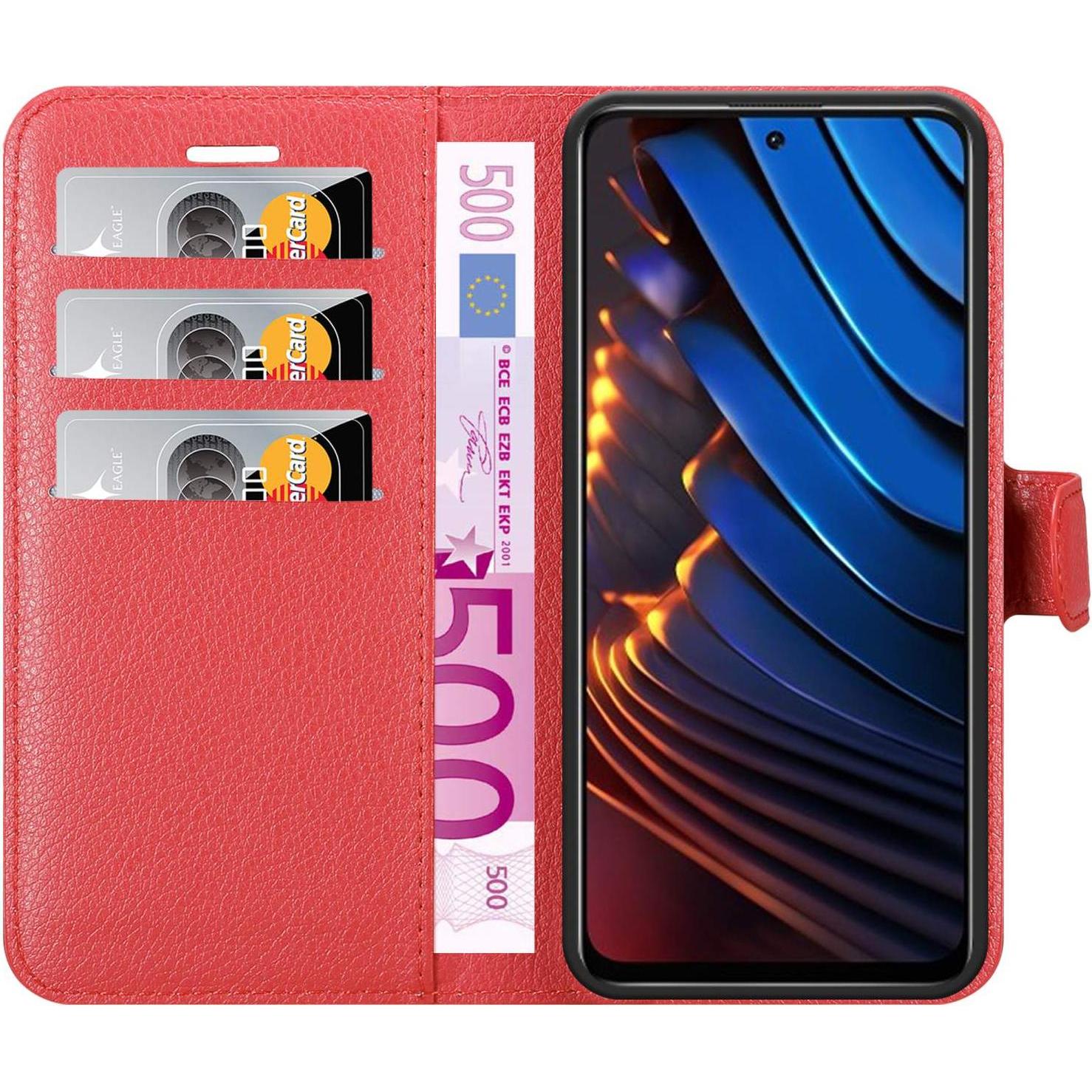 Thumbnail - Cadorabo Book Stand Hülle für Xiaomi POCO X3 GT (Xiaomi Poco X3 GT), Smartphone Hülle, Rot