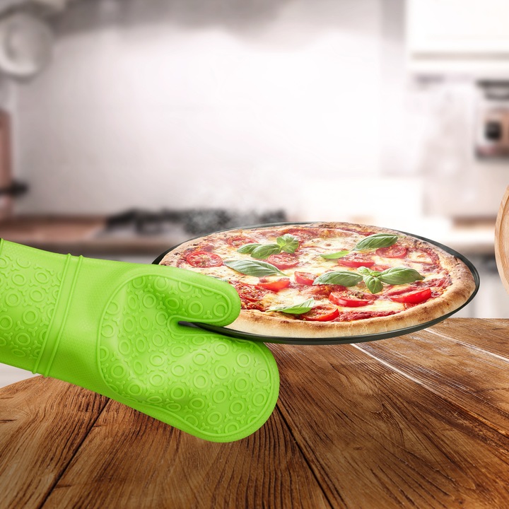 Actual product image Relaxdays Silicone Oven Gloves (Cotton, Silicone)