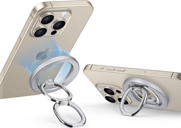 Actual product image ESR Halolock MagSafe ring stand for the phone - silver