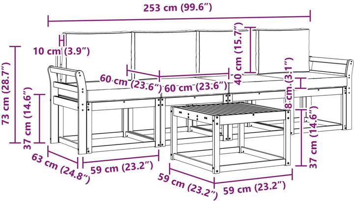 Produktbild vidaXL Outdoor-Sofa