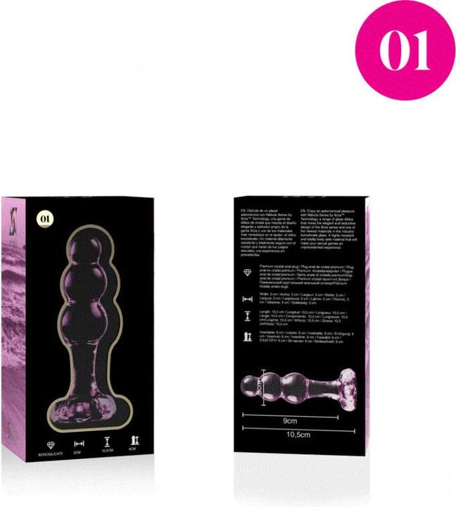 Produktbild Ibiza Nebula Series By ™ - Modell 1 Analplug Borosilikatglas 10,7 X 3 cm Rosa