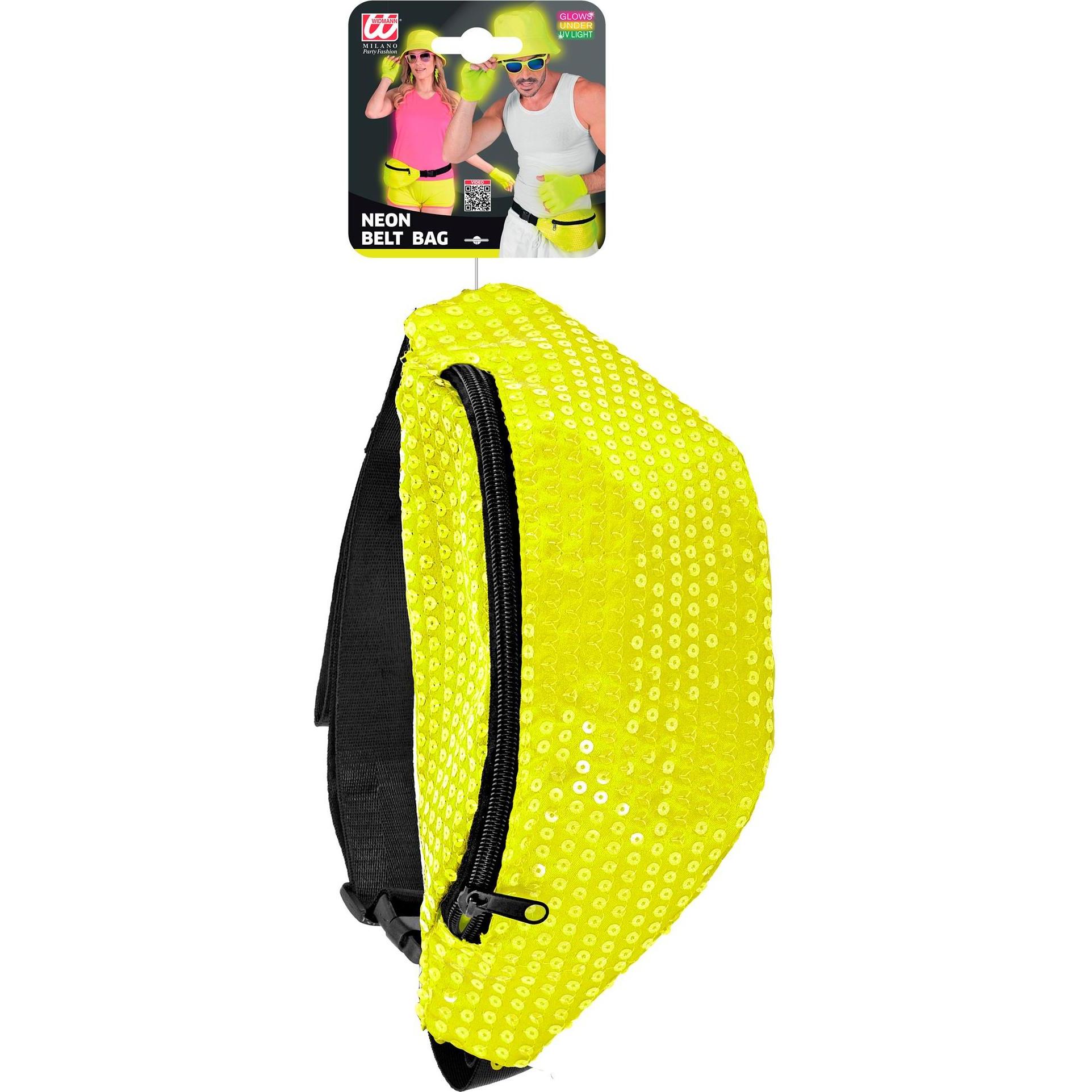 Thumbnail - Widmann Gürteltasche in Neon Gelb mit Pailletten