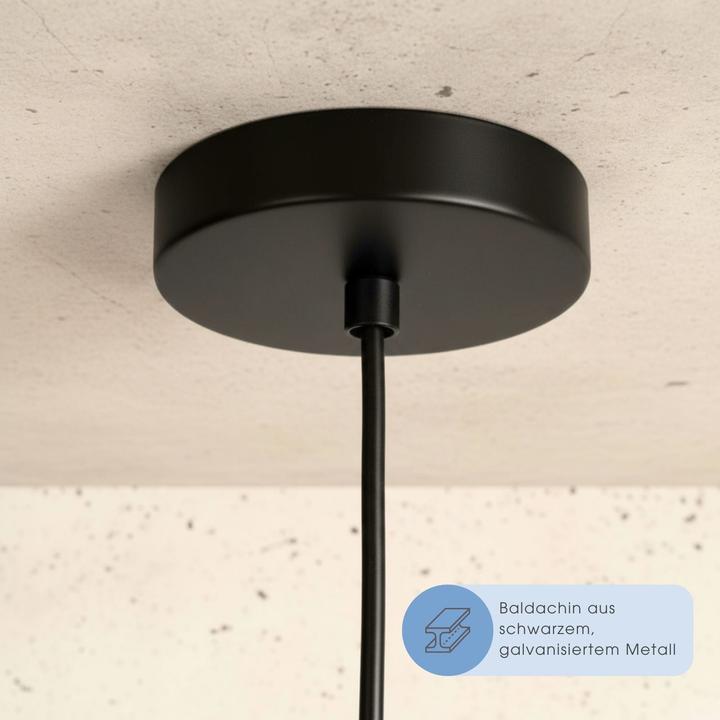 Actual product image Hermex Skandinavische Glas-Hängelampe Pendelleuchte Deckenleuchte Deckenlampe (E27)