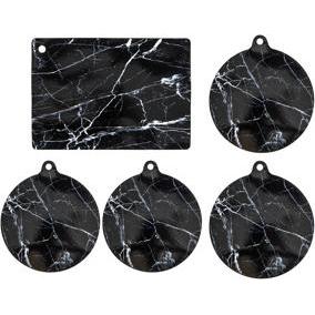 Sottobicchiere + Sottopentola, Set di protezione per induzione 5 pezzi 2Xø 22+2Xø24+35X25Cm (5 x, Pan coaster)