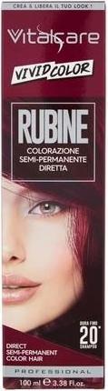 Vitalcare Vivid Professional Semi-Permanent Haarfarbe Dye Ruby Color RUBINE - Hält bis zu 20 Wäschen (Rubin)