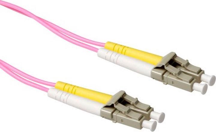 Actual product image ACT 15 meter LSZH Multimode 50/125 OM4 fiber patch cable duplex with LC connectors (15 m)