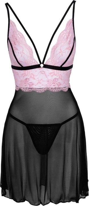 Actual product image Cottelli Collection Babydoll black/pink (XL)