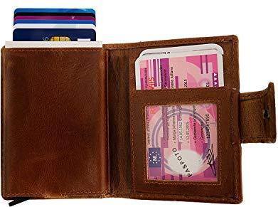 Produktbild Figuretta Kartenschutz Leder mit Reissverschluss