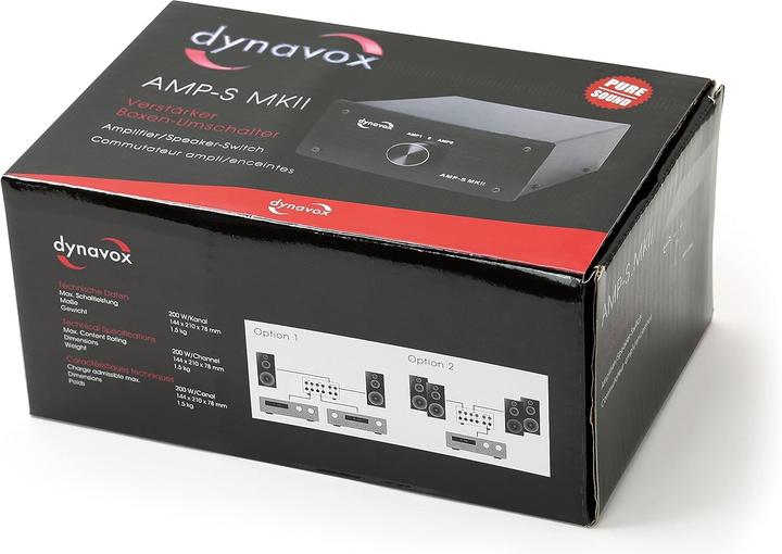 Produktbild Dynavox Verstärker-/Boxen-Umschalter AMP-S MKII, schwarz