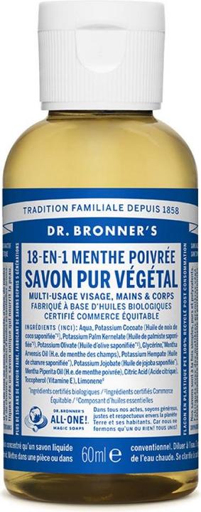 Actual product image Dr. Bronner's 18-In-1 (Liquid soap, 60 ml)
