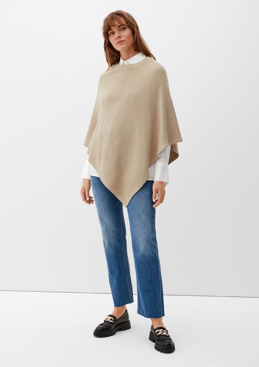 Produktbild s.Oliver Indoor-Poncho Poncho aus Baumwollmix (One Size)