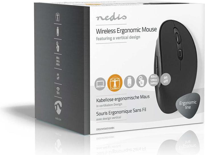 Produktbild Nedis Kabellose ergonomische Maus (Kabellos)