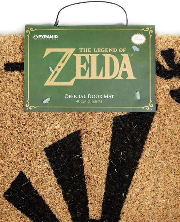 Actual product image Pyramid Legend of Zelda: Triforce Black doormat (40x60 cm) (60 x 40 cm)