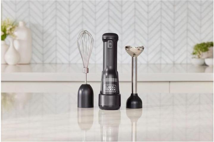 Actual product image Black & Decker Hand Blender Kitchen Wand Black, 2-piece
