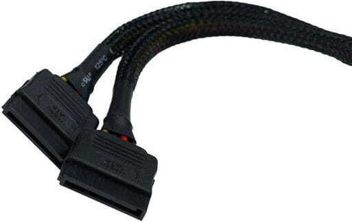 Image du produit Phobya Câble d'alimentation/SATA Y interne 4Pin Molex vers 2x SATA 15cm Sch