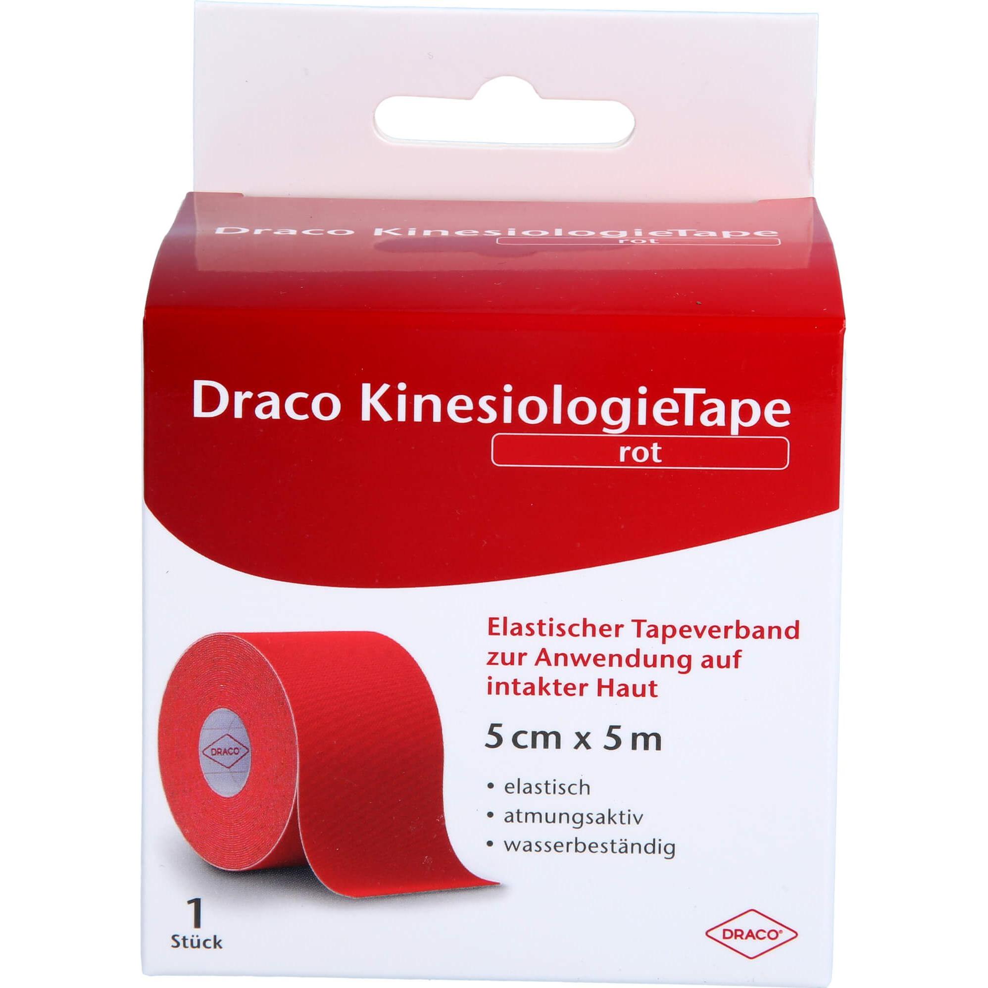 Dracco, Kinesio Tape, Draco Kinesio Tape Rot 5x5, 1 St VER (5 m)