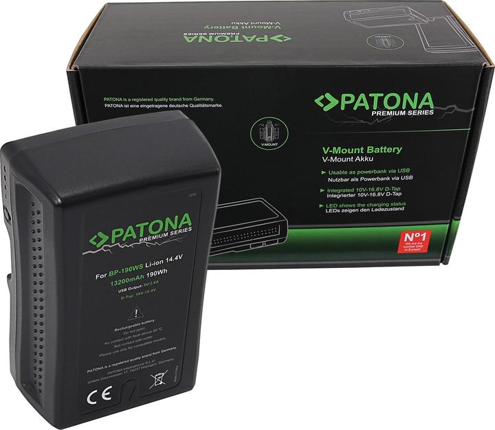 Image du produit Patona Sony BP-190WS V-Mount (Batterie de l'appareil photo)