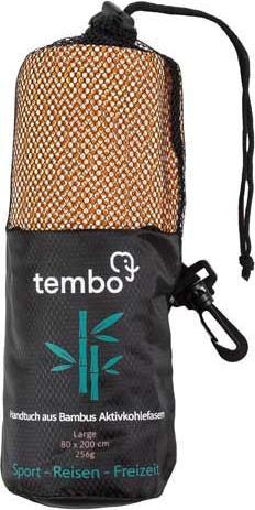 Produktbild Tembo Bambus Reisehandtuch mit Aktivkohlefasern Orange L (200 x 80 cm)