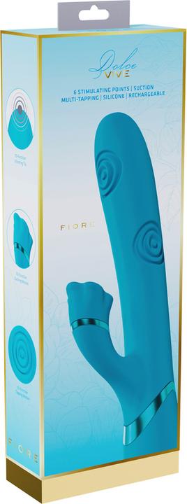 Produktbild Vive Fiore - G-Spot Air Wave Vibrating and Tapping Flared Clitoral Stimulator - Blue