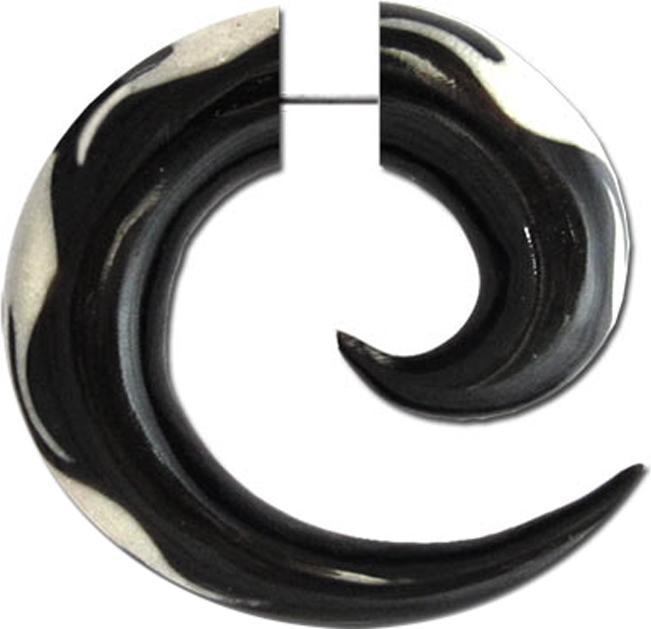Produktbild Star Piercing Fake Spirale aus Horn Flammen aus Knochen (ohne Messing, Mineralisch, Organisch)