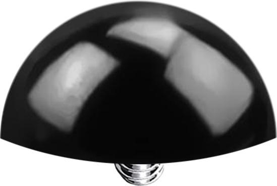Actual product image Star Piercing Dermal Anchor Half-round black (Titanium, without brass)