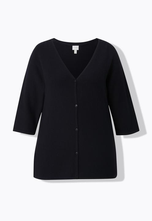 Produktbild Ulla Popken Strickjacke, V-Ausschnitt, 3/4-Arm (60)