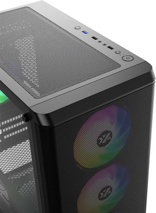 Actual product image xyz Torre Matx Airone 60 Mesh Lite Black (mATX)