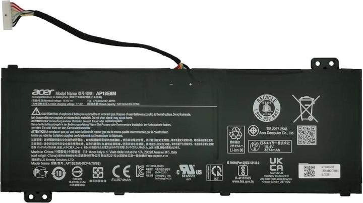 Actual product image Acer Original battery for Aspire Nitro 5 AN515-54-74F2 (3733 mAh)