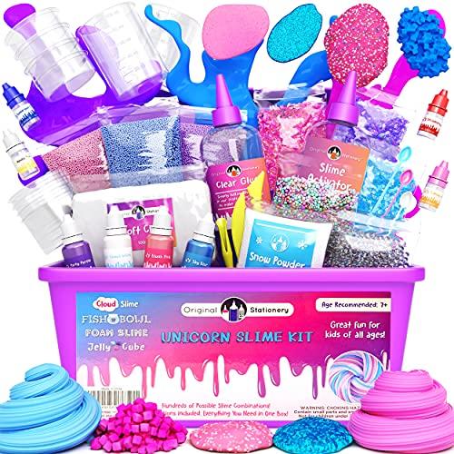 Activity Board Unicorn slime set to make yourself - Slime Set Ideal - For glitter, fluffy, cloud and foam slime