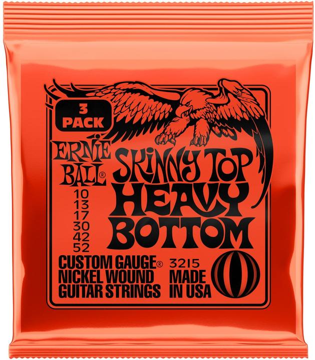 Ernie Ball Gitarrensaiten 3215 Skinny Top Heavy BS – 10-52 (6 x, E-Gitarre, 0.05")