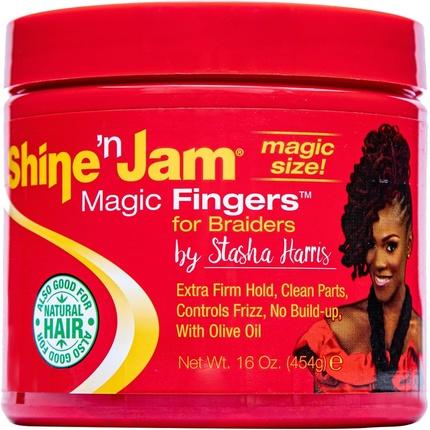 Actual product image Ampro Shine-n-Jam Magic Fingers Gel for Braids 454g (Hair gel)