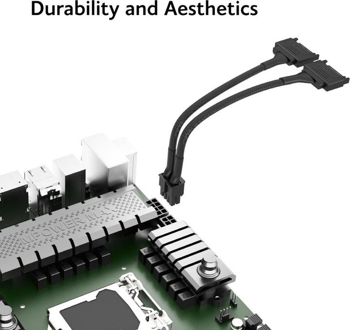 Produktbild Akasa - Dual SATA zu 8-Pin CPU Stromadapterkabel