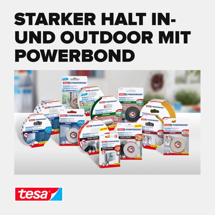 Actual product image tesa Powerbond double-sided mounting tape for tiles & metal (19 mm)