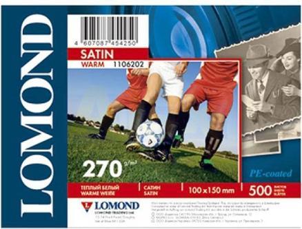Lomond Premium Photo Paper Satin 270 g/m2 10x15, 500 sheets, Warm (270 g/m², 500 pcs.)