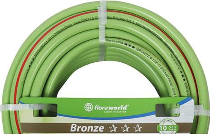 Floraworld Bronzen tuinwaterslang 12,5 mm 1/2 inch 50 m (50 m, 12.50 mm)