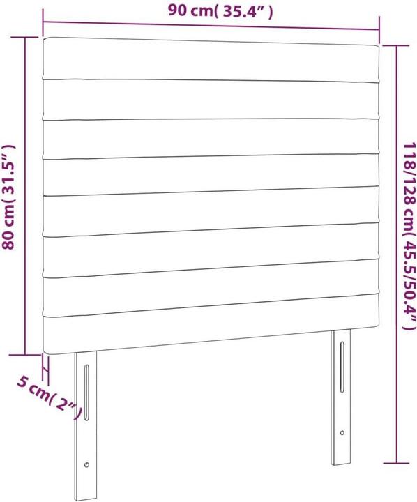 Produktbild vidaXL Kopfteil (90 x 5 x 128 cm)
