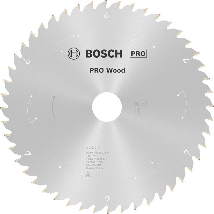 Immagine prodotto Bosch Professional Zubehör Lama per sega circolare a batteria PRO Wood, 216 x 1,7 x 30 mm