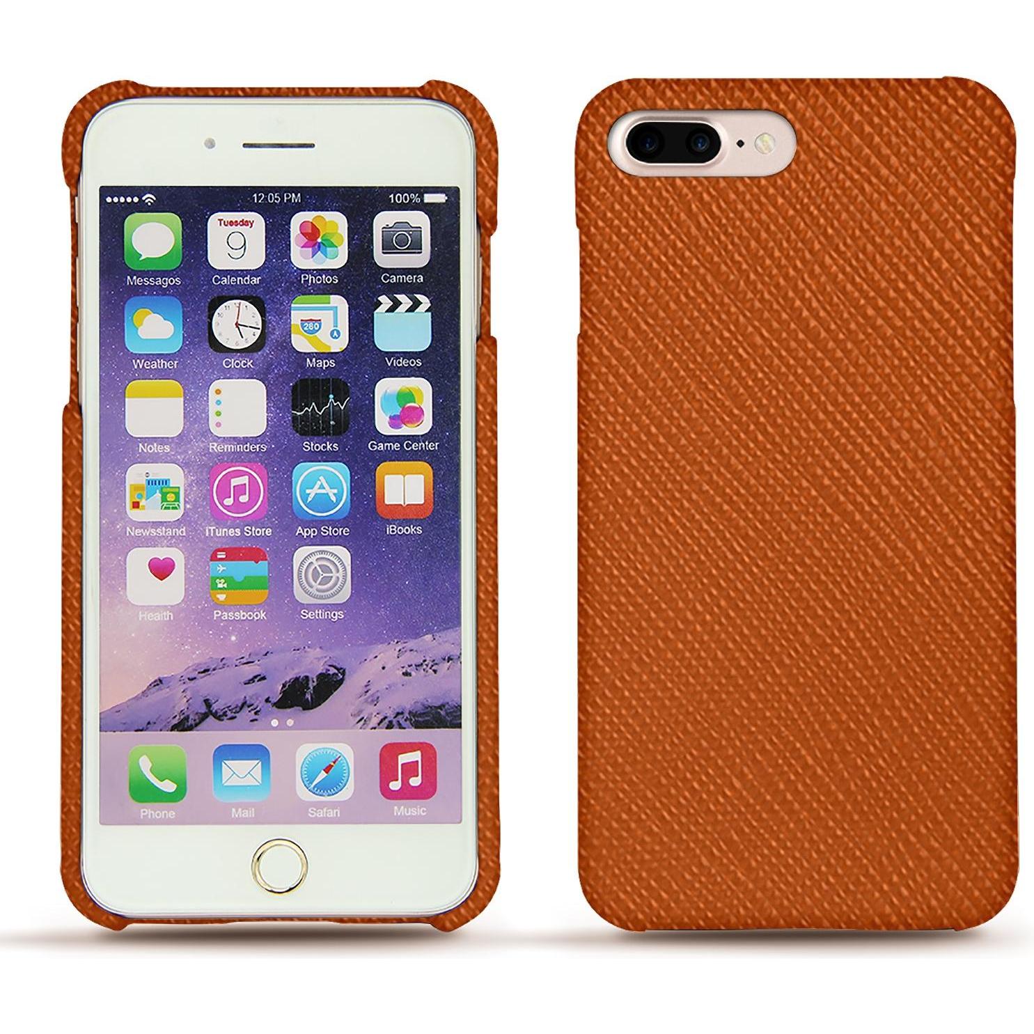 Noreve Lederschutzhülle (Apple iPhone 7 Plus), Smartphone Hülle, Orange