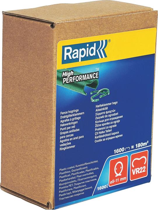 Actual product image Rapid VR22 Fence ring clip in green 1,600 pieces