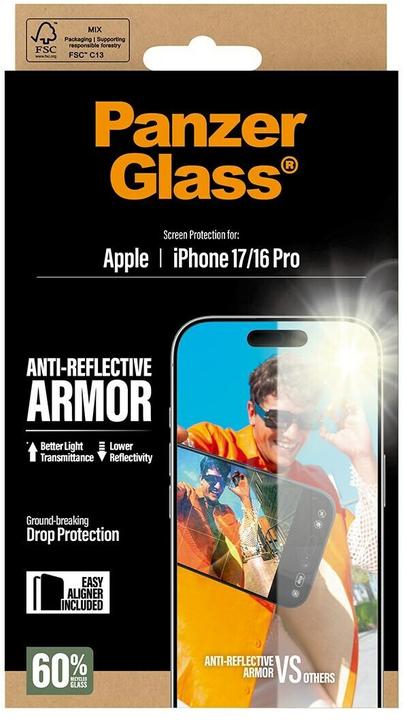 Produktbild PanzerGlass Anti-Reflective Armor (1 Stk., Apple iPhone 17)